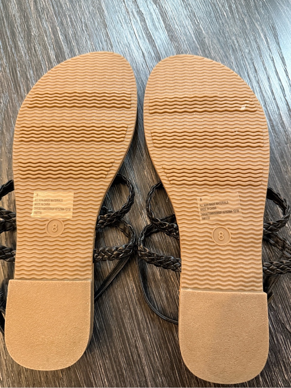 Braided Black Strap Sandals - Women - Picture 2 of 2